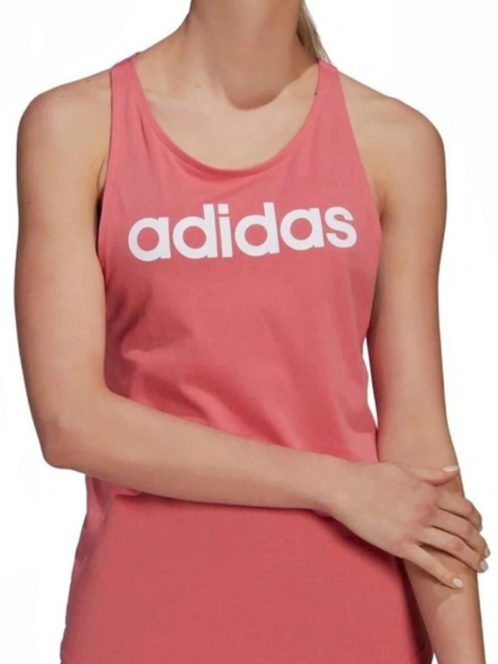 adidas Essentials Linear Logo Tank Top Pink XS